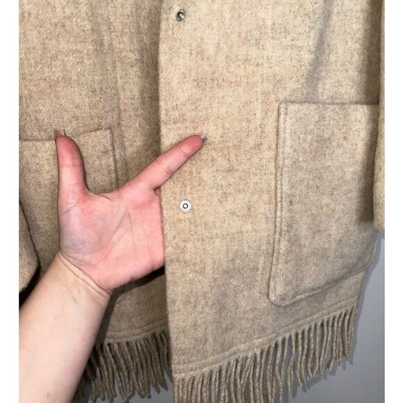 Isabel Marant Cream Cape with Fringe - Picture 7 of 10